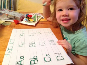 Hailey's first homework!